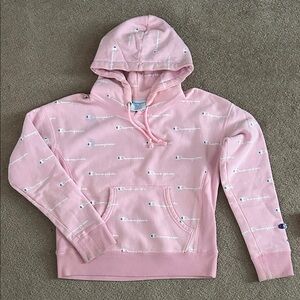 Champion Light Pink Logo Hoodie